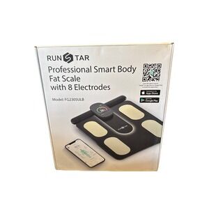RunStar Professional Smart Body Fat Scale with 8 Electrodes FG2305ULB Black